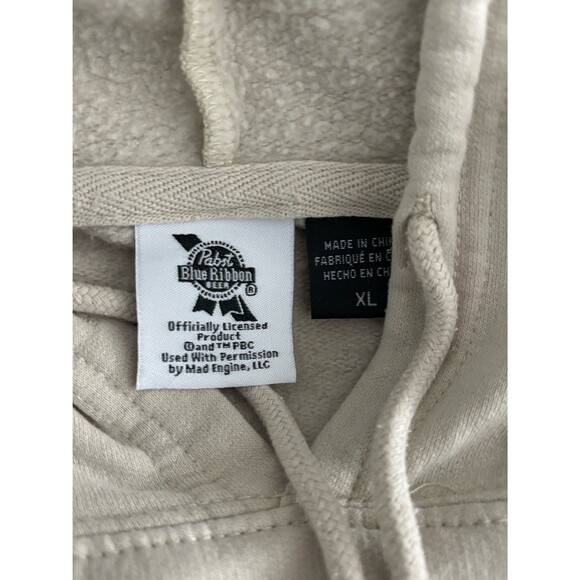 Pabst Blue Ribbon Men's Retro Hoodie Hoody PBR American Lager Beer Size XL - Picture 6 of 6